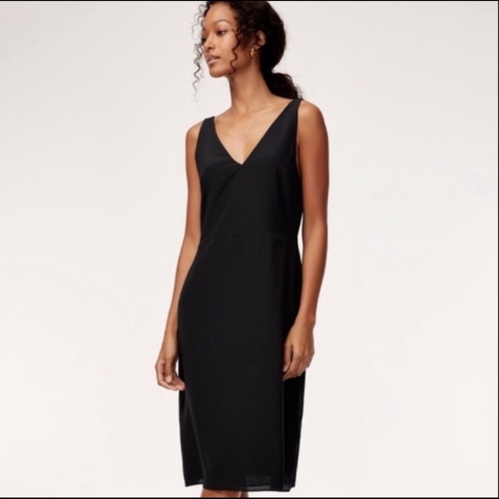 Aritzia Babaton Black Louie Sleeveless Dress SZ 10